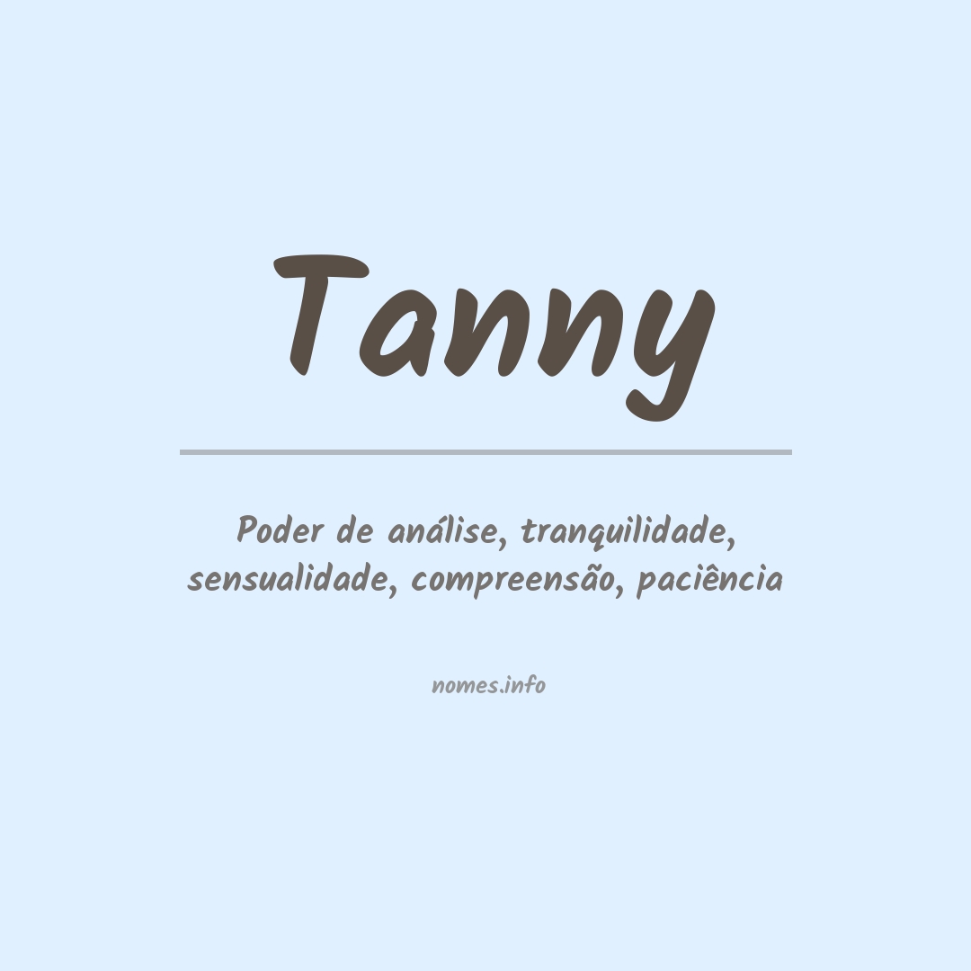 Significado do nome Tanny