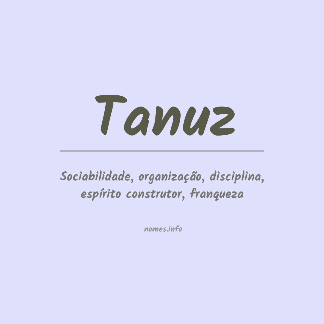 Significado do nome Tanuz
