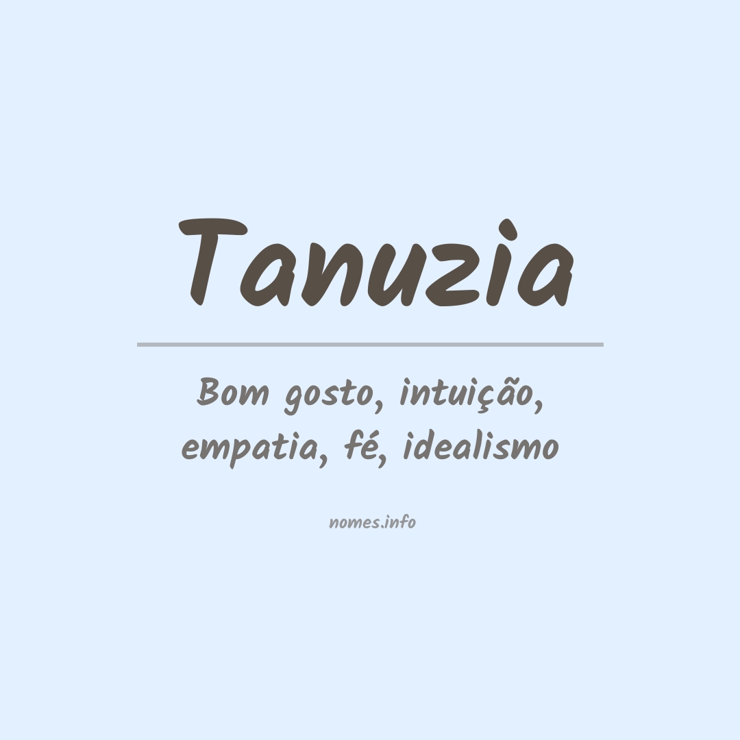 Significado do nome Tanuzia