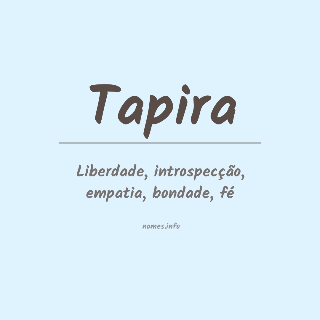 Significado do nome Tapira