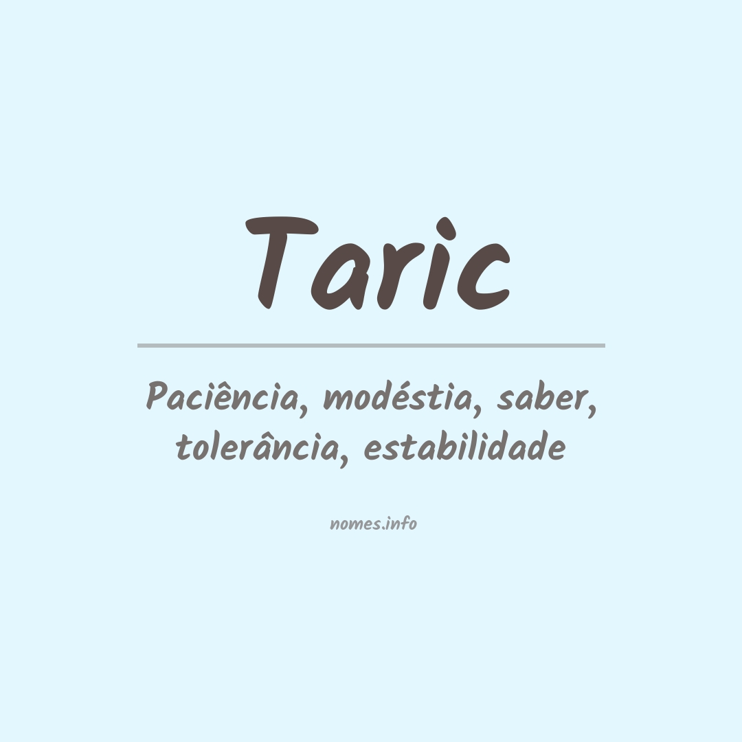 Significado do nome Taric