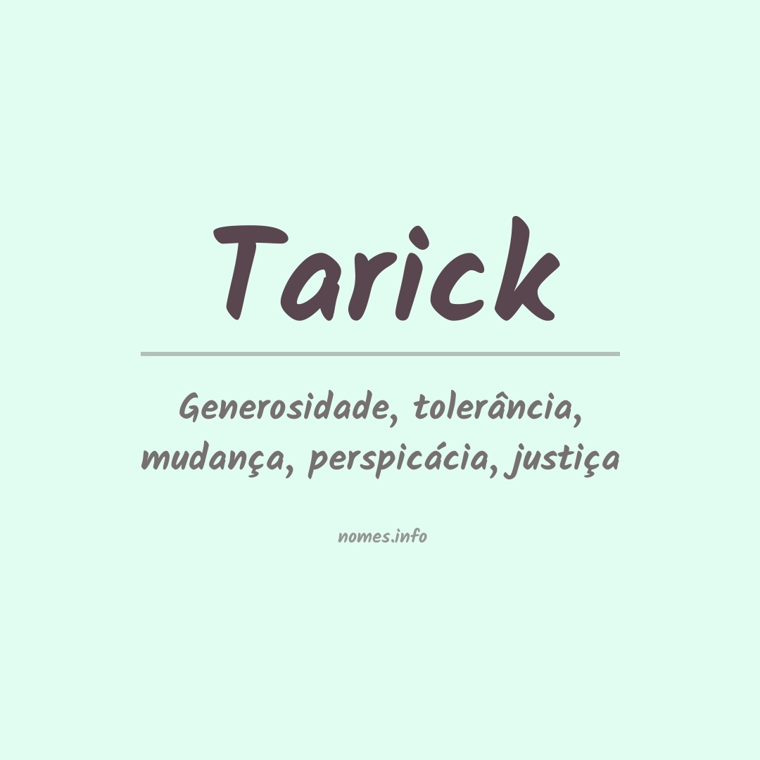 Significado do nome Tarick