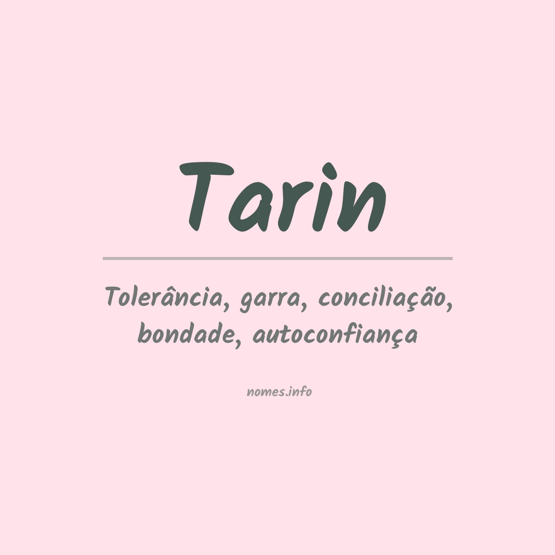 Significado do nome Tarin