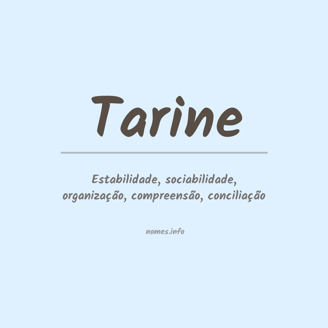 Significado do nome Tarine