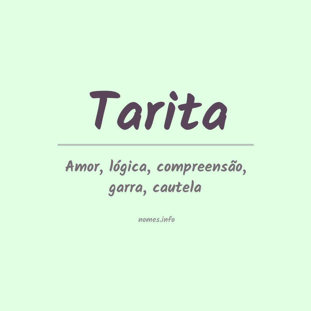 Significado do nome Tarita