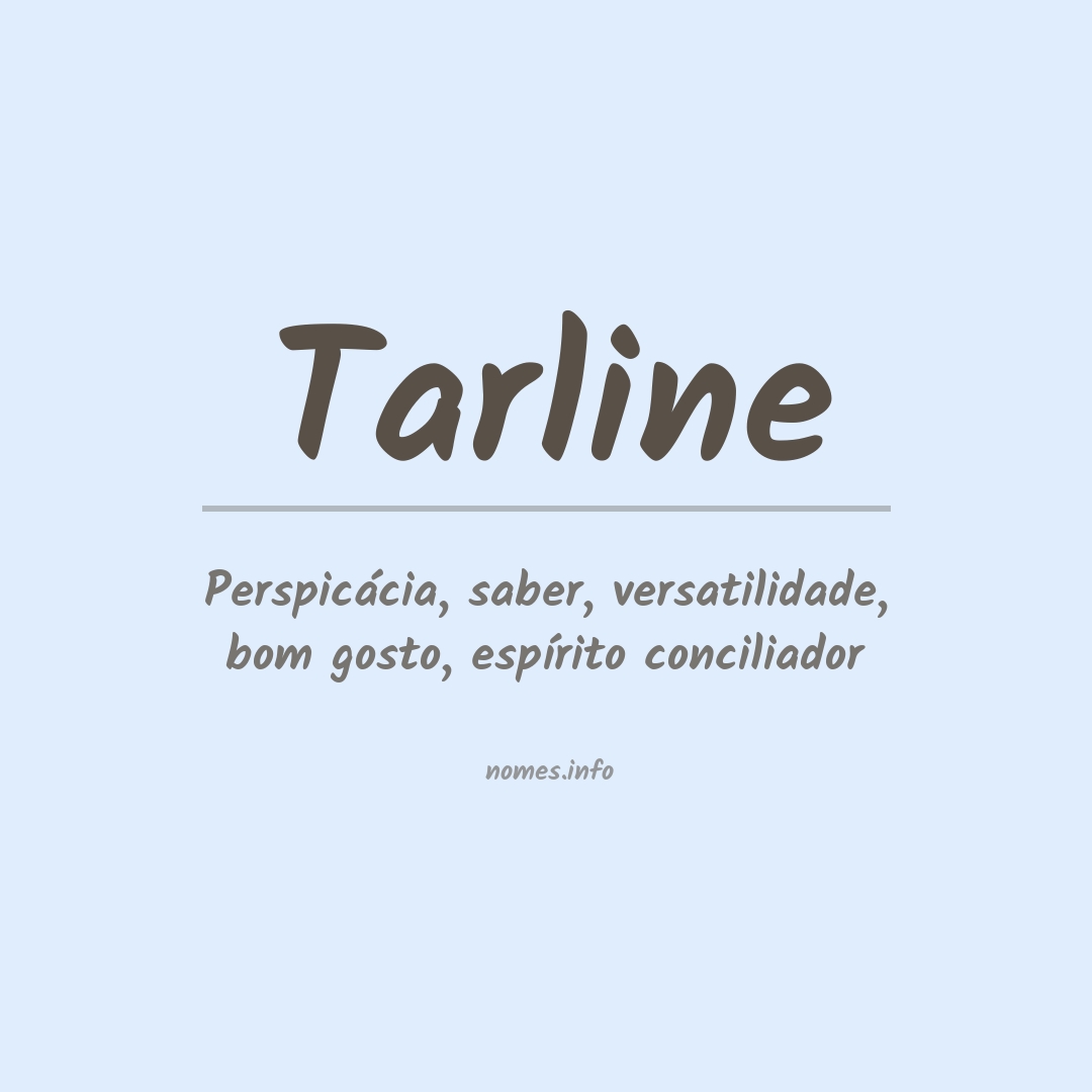 Significado do nome Tarline