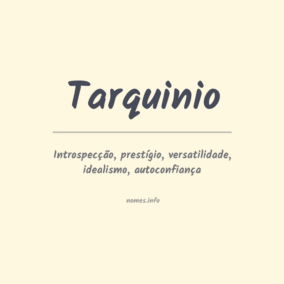 Significado do nome Tarquinio