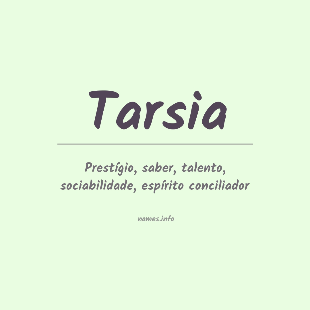 Significado do nome Tarsia