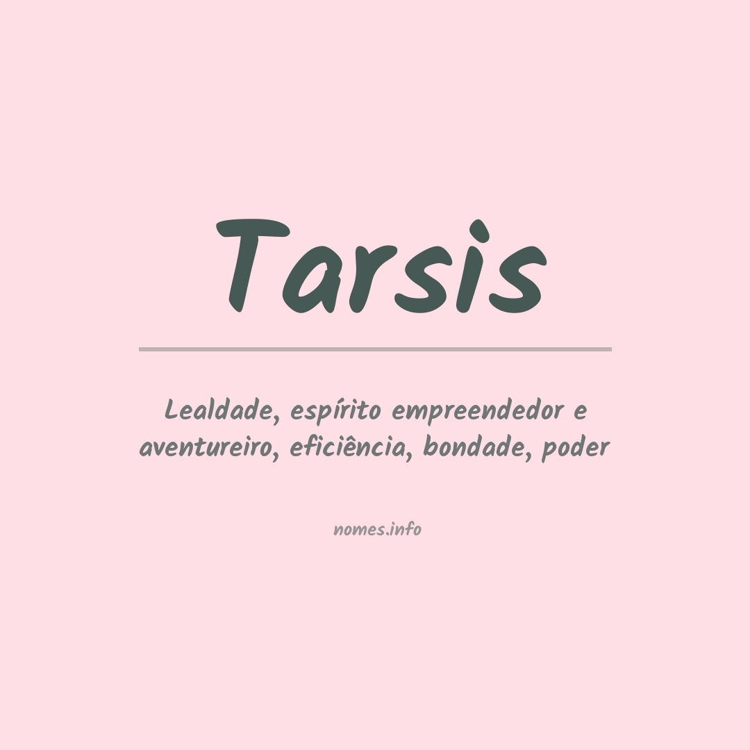 Significado do nome Tarsis