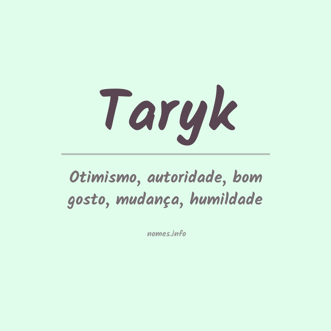 Significado do nome Taryk