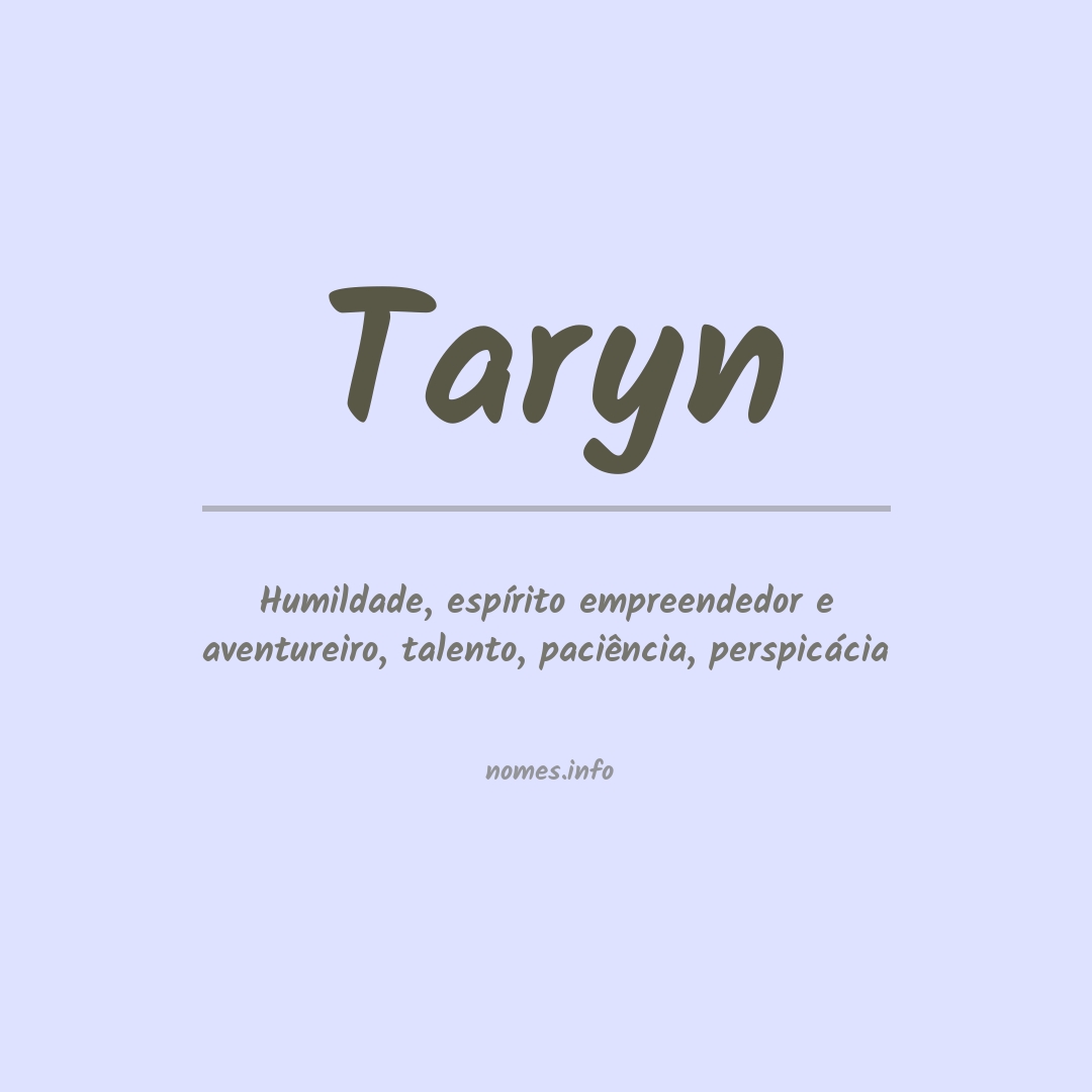 Significado do nome Taryn