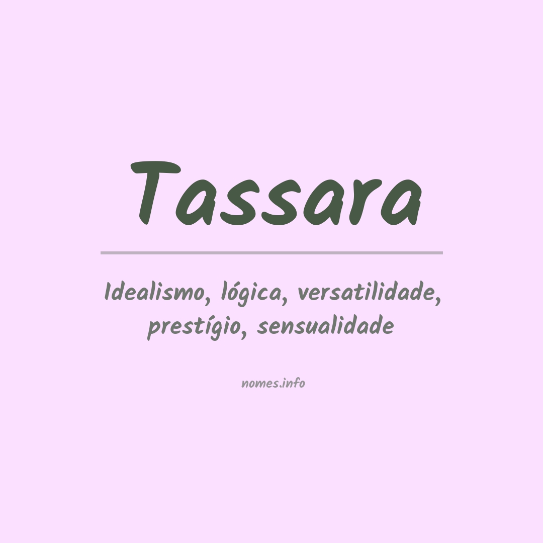 Significado do nome Tassara