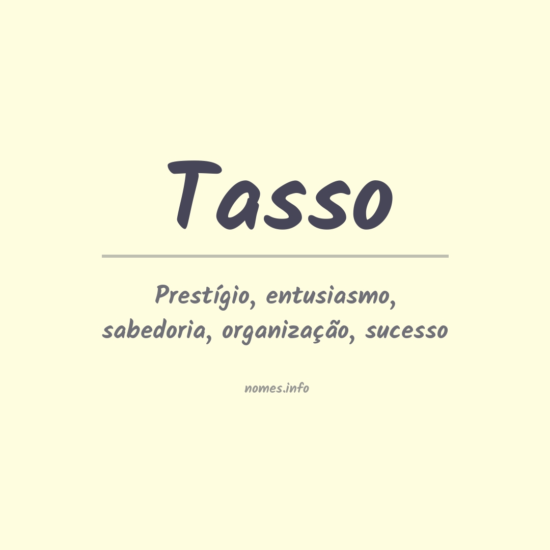 Significado do nome Tasso