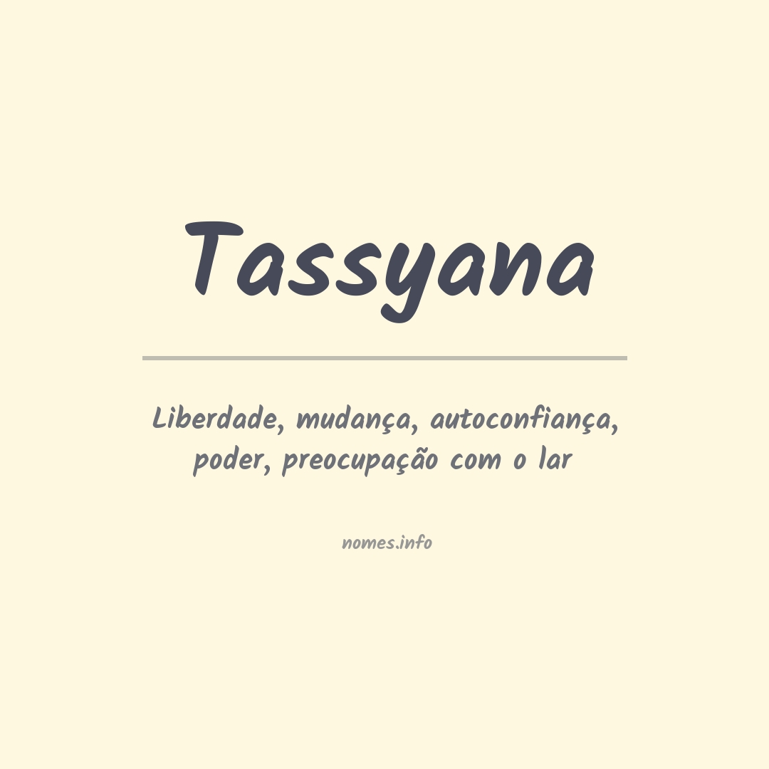 Significado do nome Tassyana