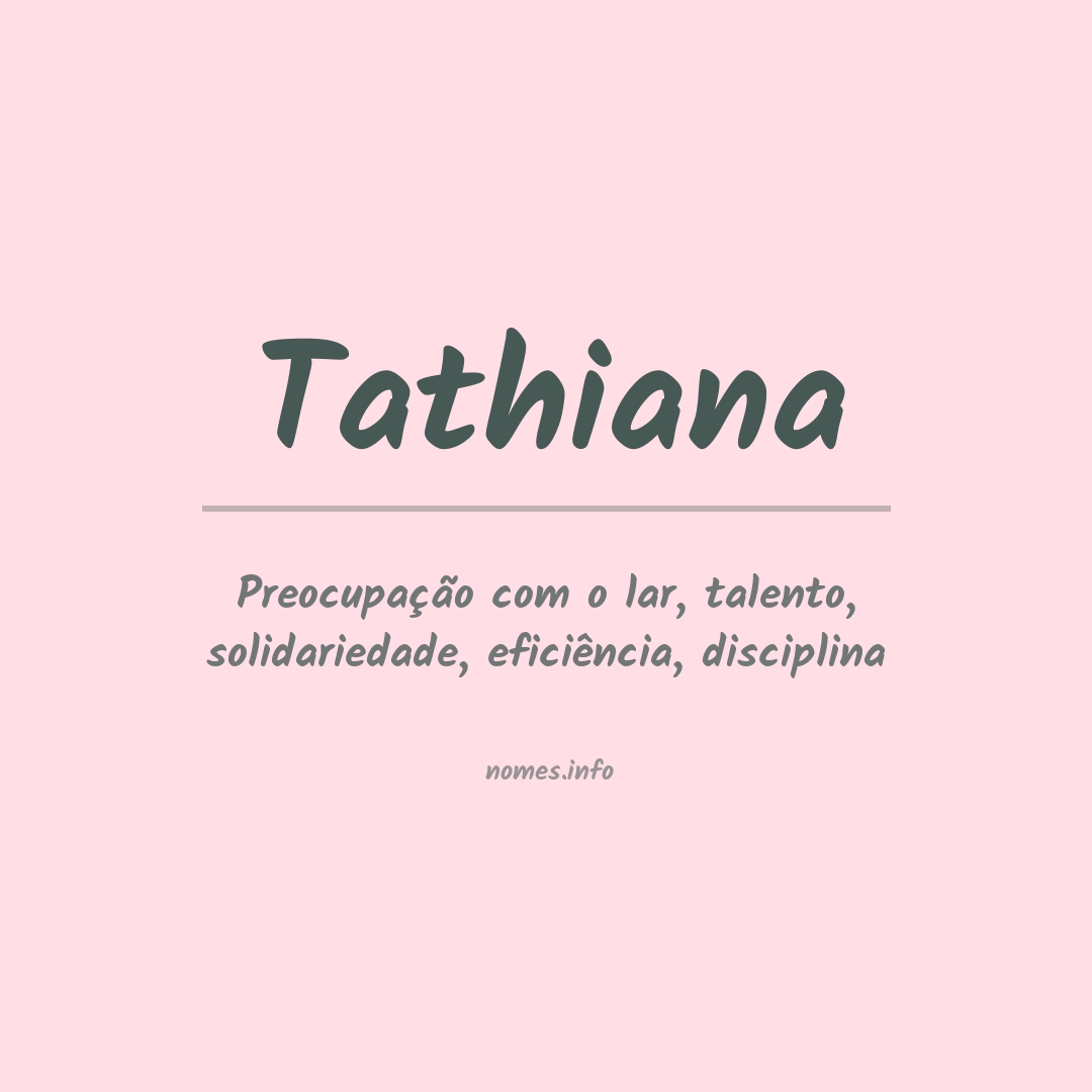 Significado do nome Tathiana