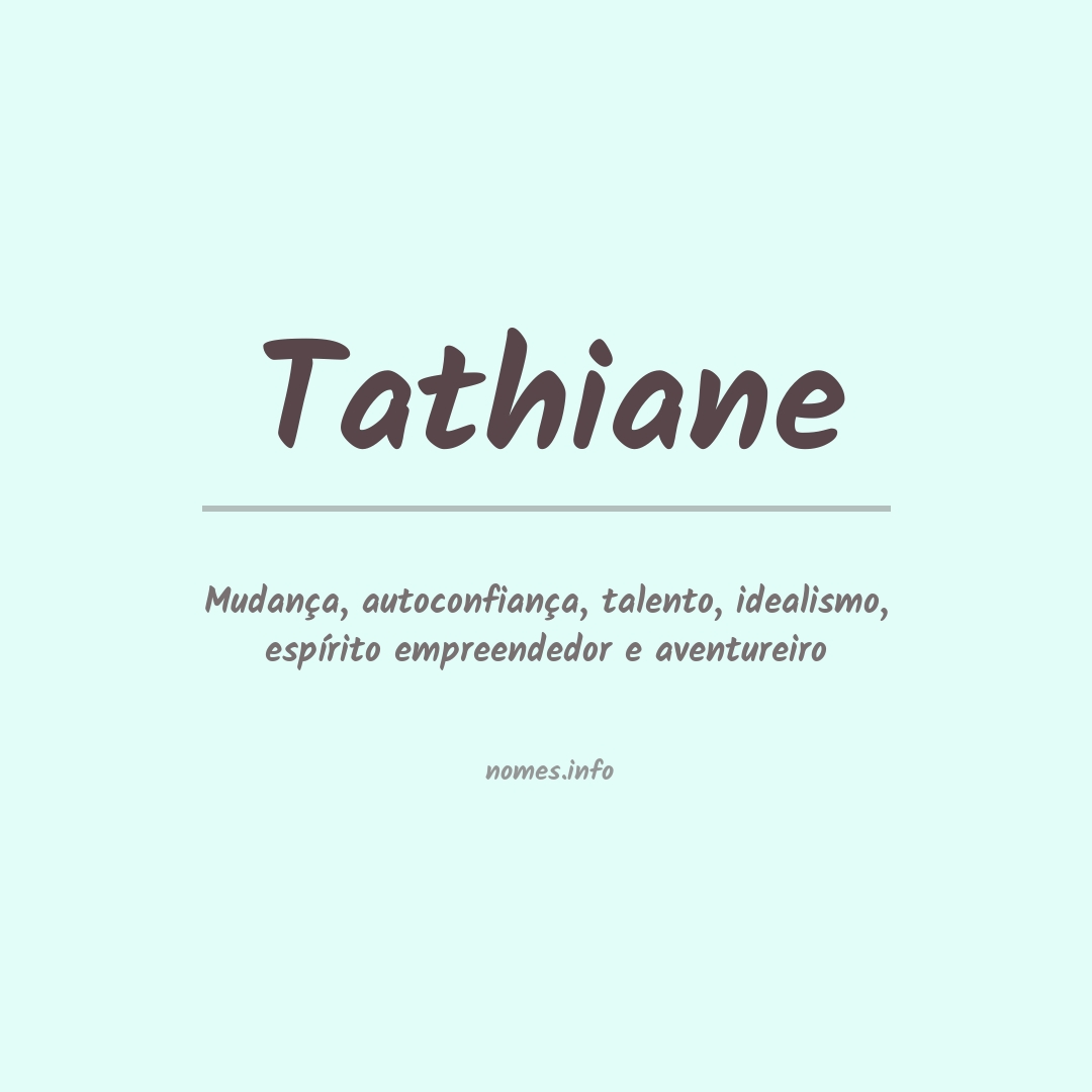 Significado do nome Tathiane