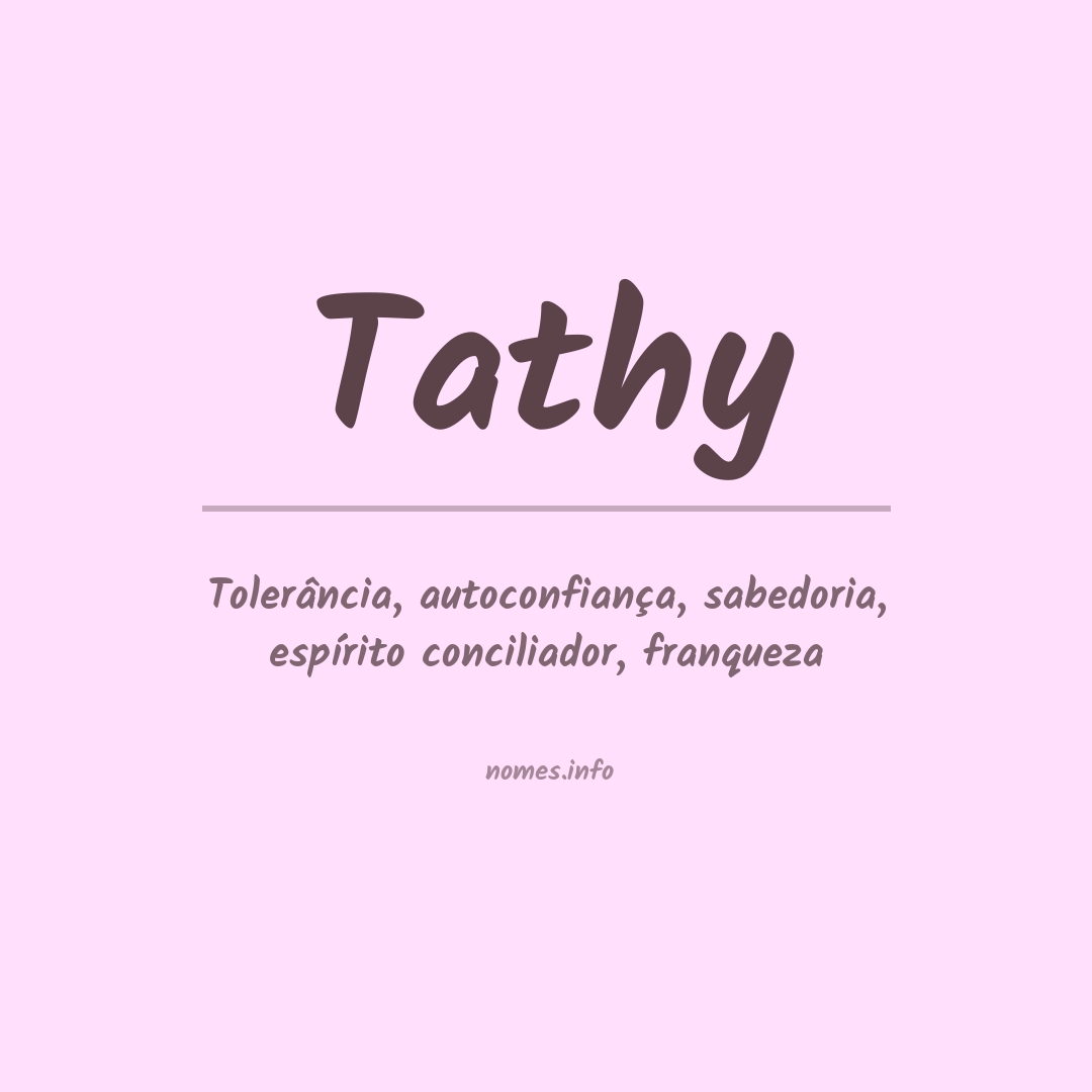 Significado do nome Tathy