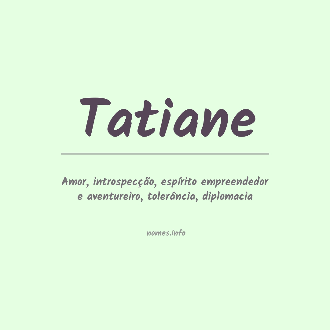 Significado do nome Tatiane