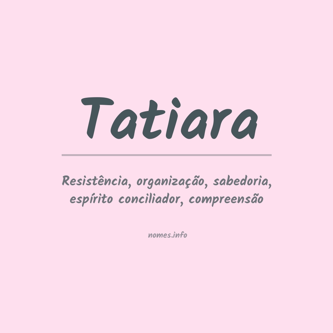 Significado do nome Tatiara