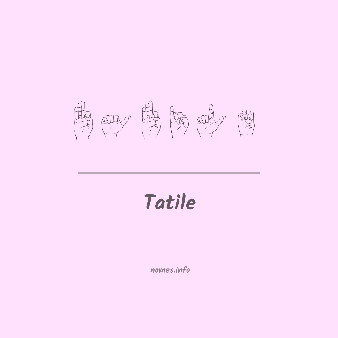 Tatile em Libras Tatile em Libras