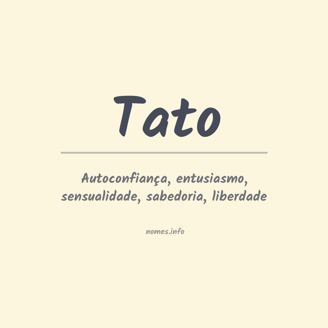 Significado do nome Tato