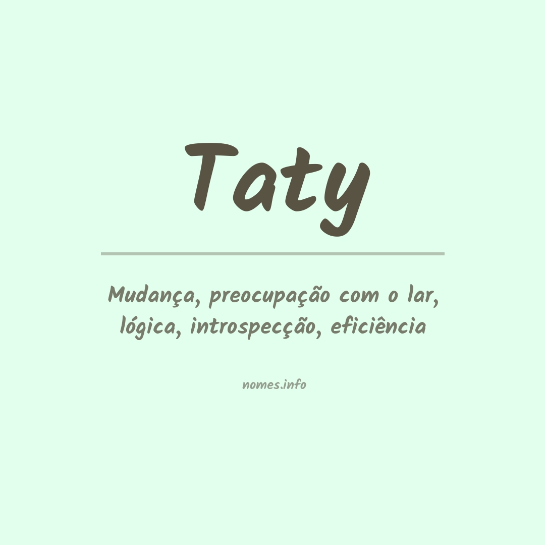 Significado do nome Taty