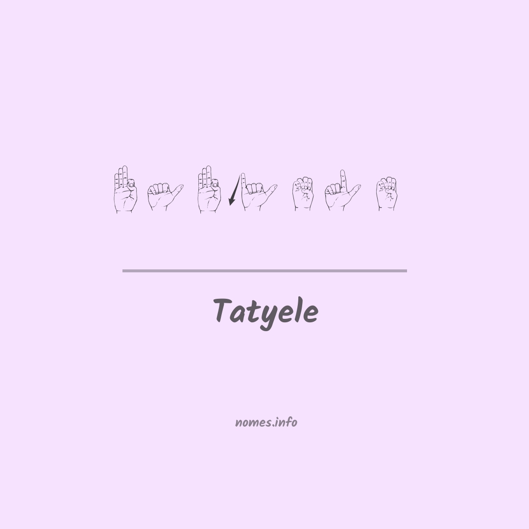 Tatyele em Libras Tatyele em Libras