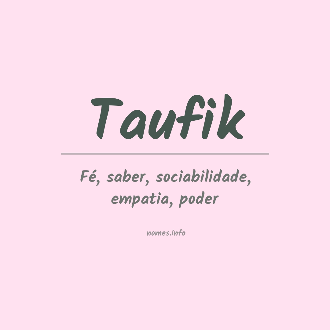 Significado do nome Taufik