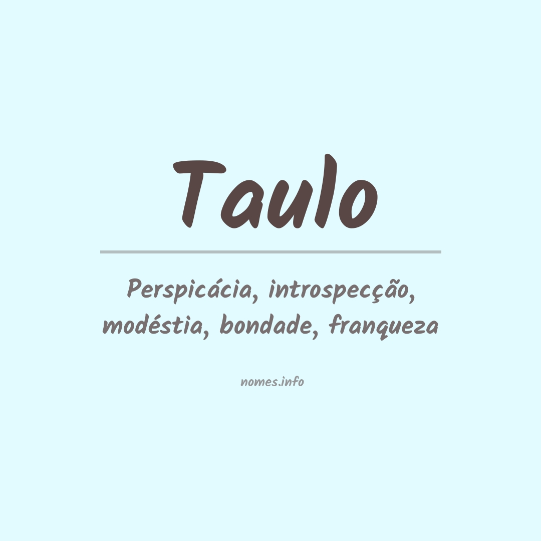 Significado do nome Taulo