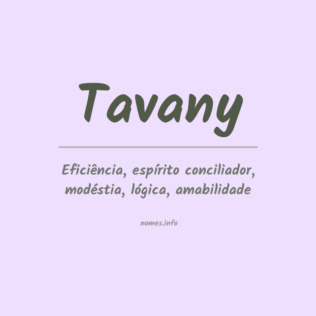 Significado do nome Tavany