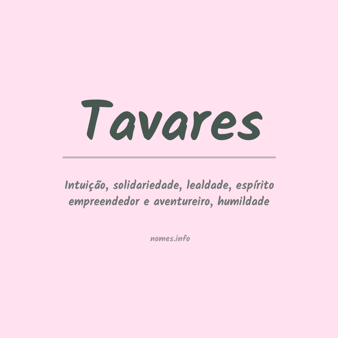 Significado do nome Tavares