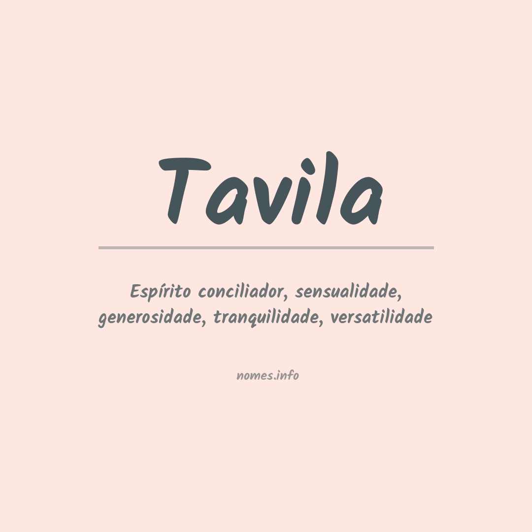 Significado do nome Tavila