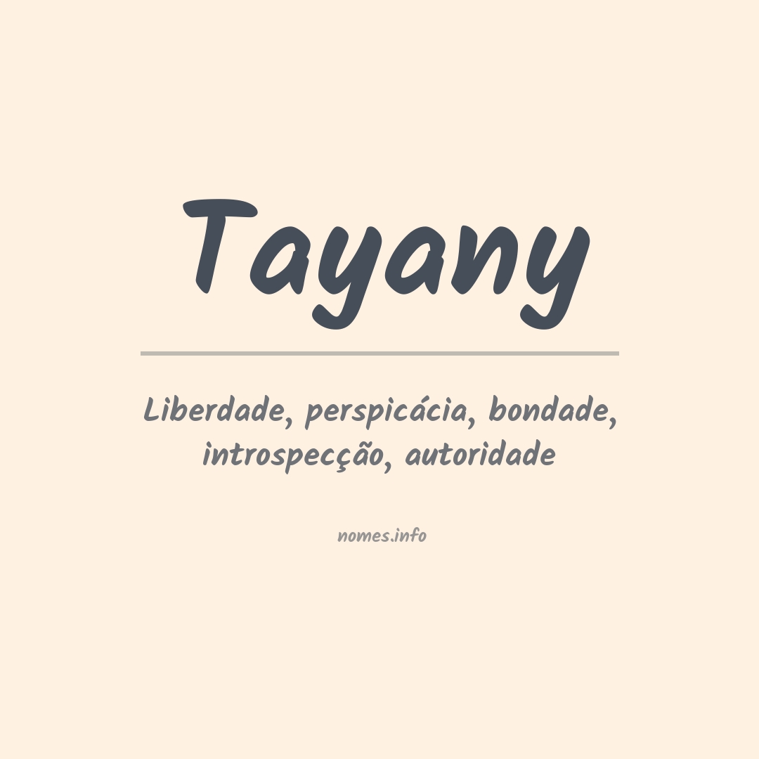Significado do nome Tayany