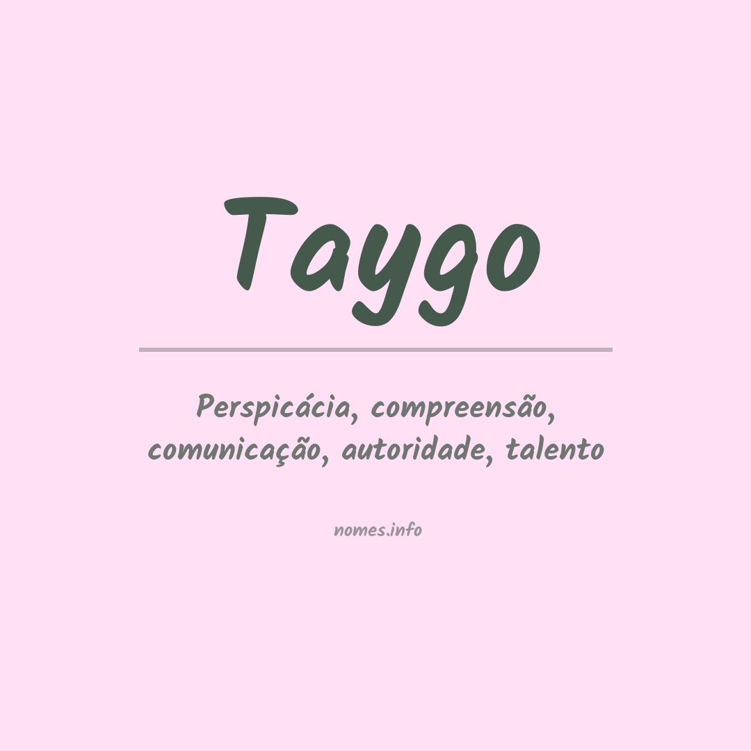 Significado do nome Taygo
