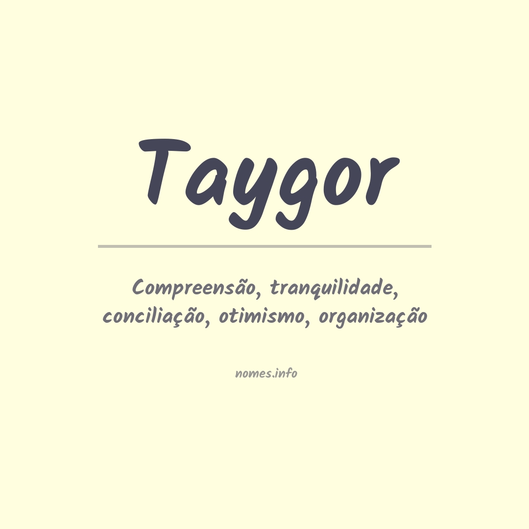 Significado do nome Taygor