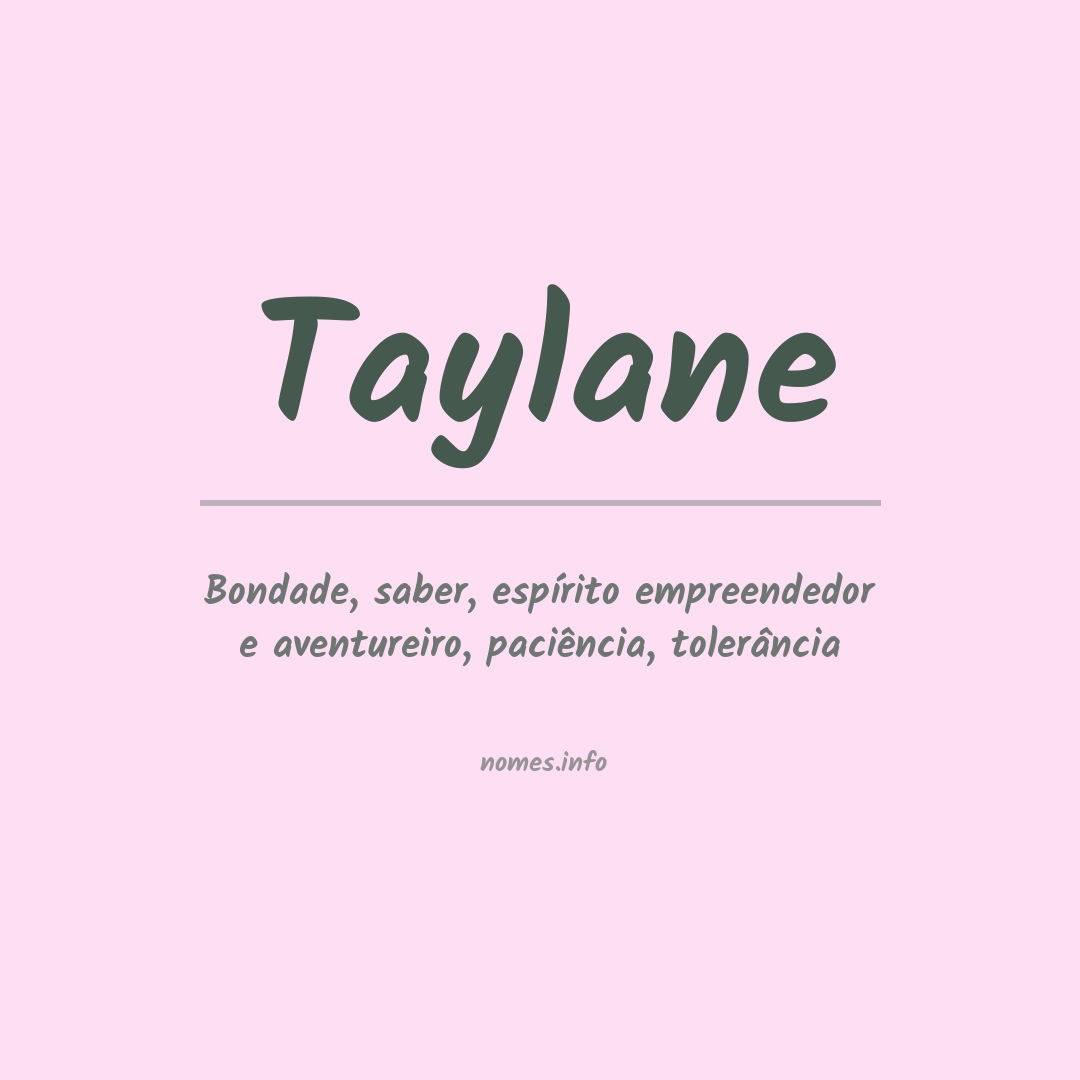 Significado do nome Taylane