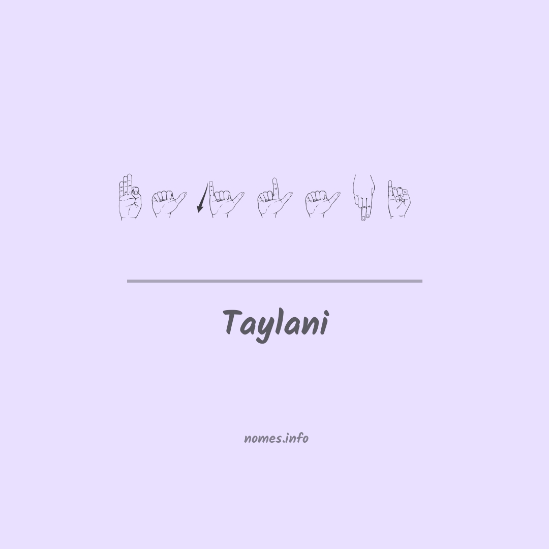 Taylani em Libras