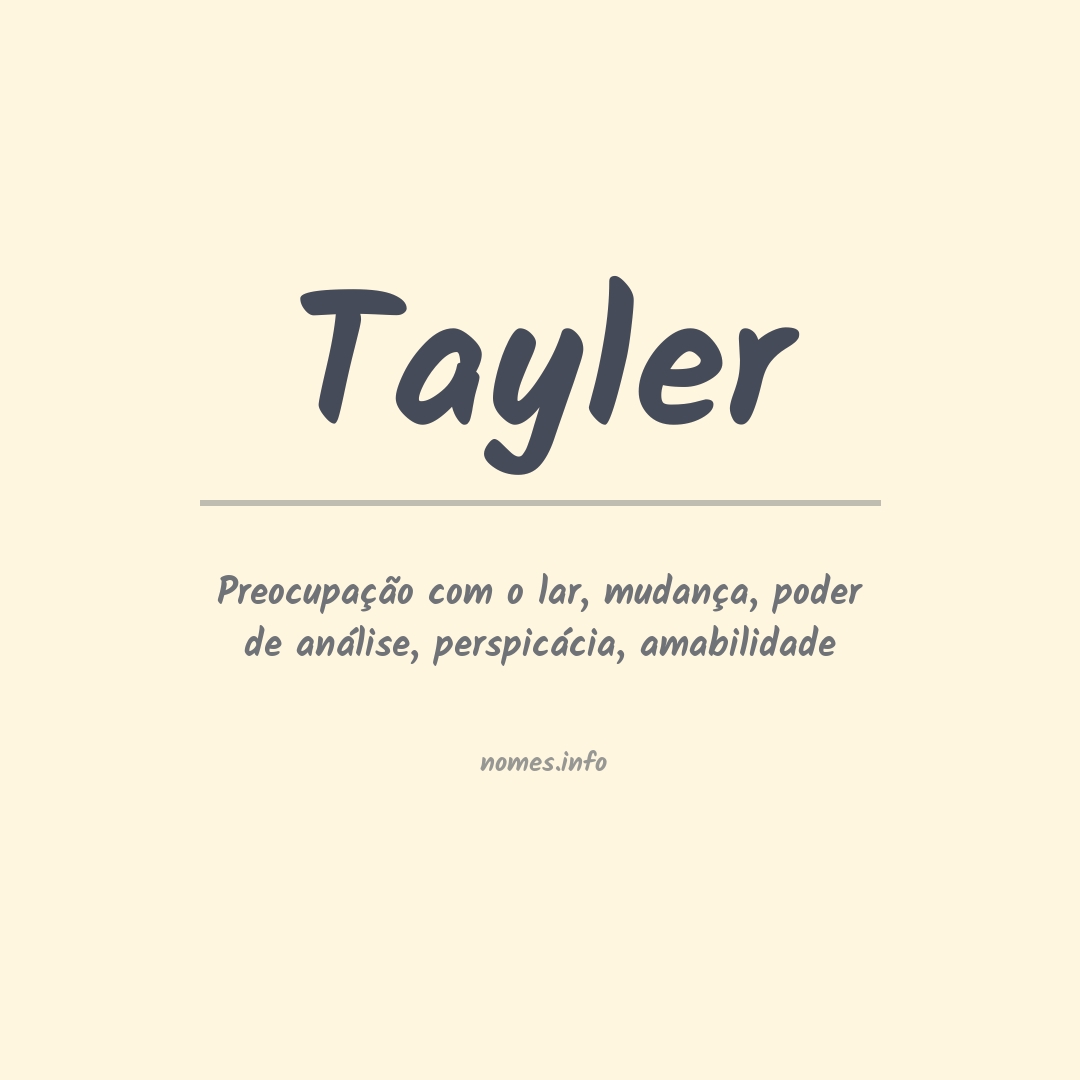 Significado do nome Tayler