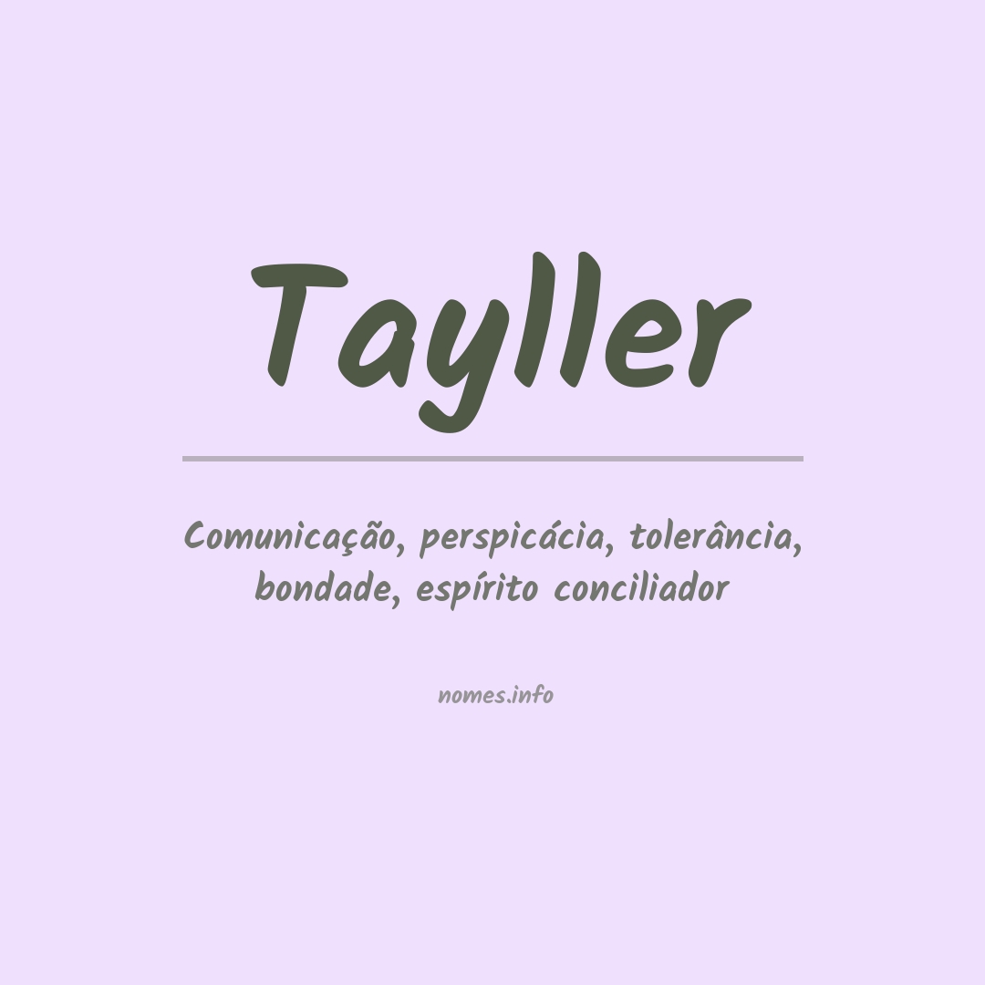 Significado do nome Tayller