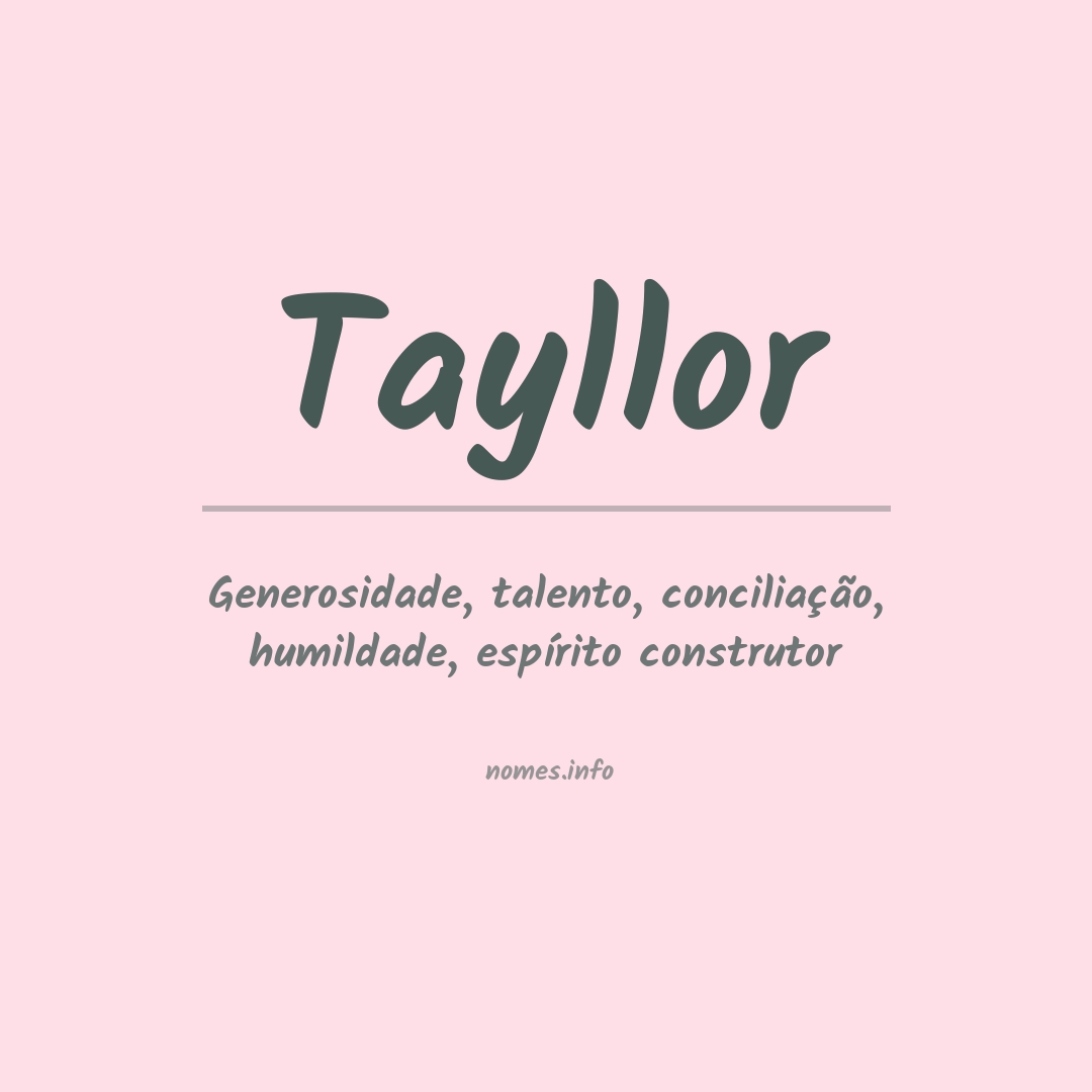 Significado do nome Tayllor