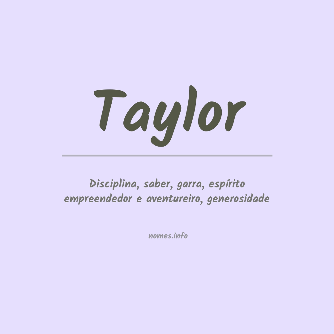 Significado do nome Taylor