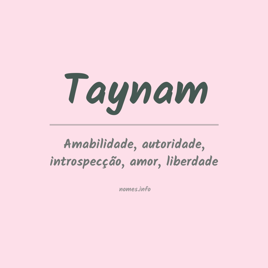 Significado do nome Taynam