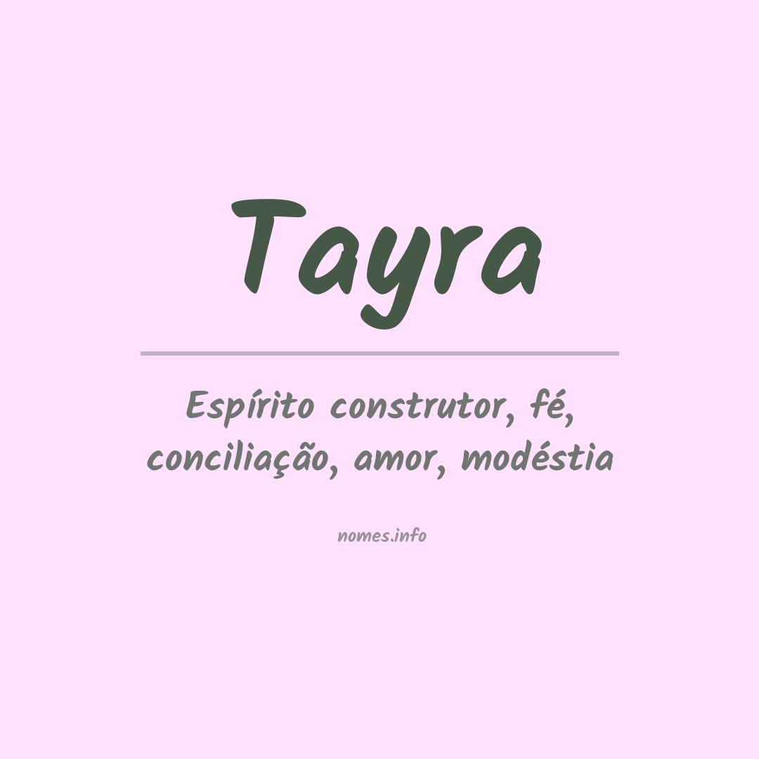 Significado do nome Tayra