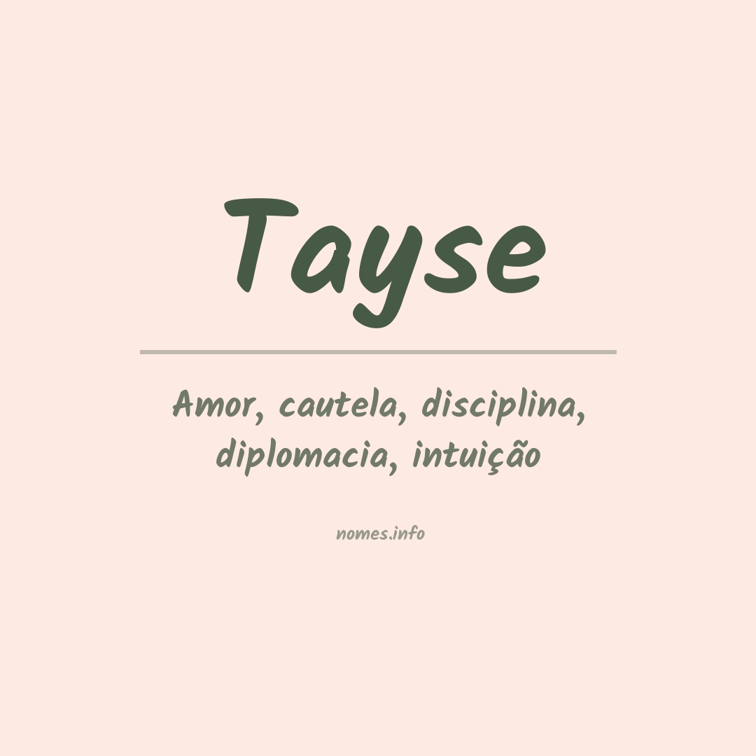 Significado do nome Tayse