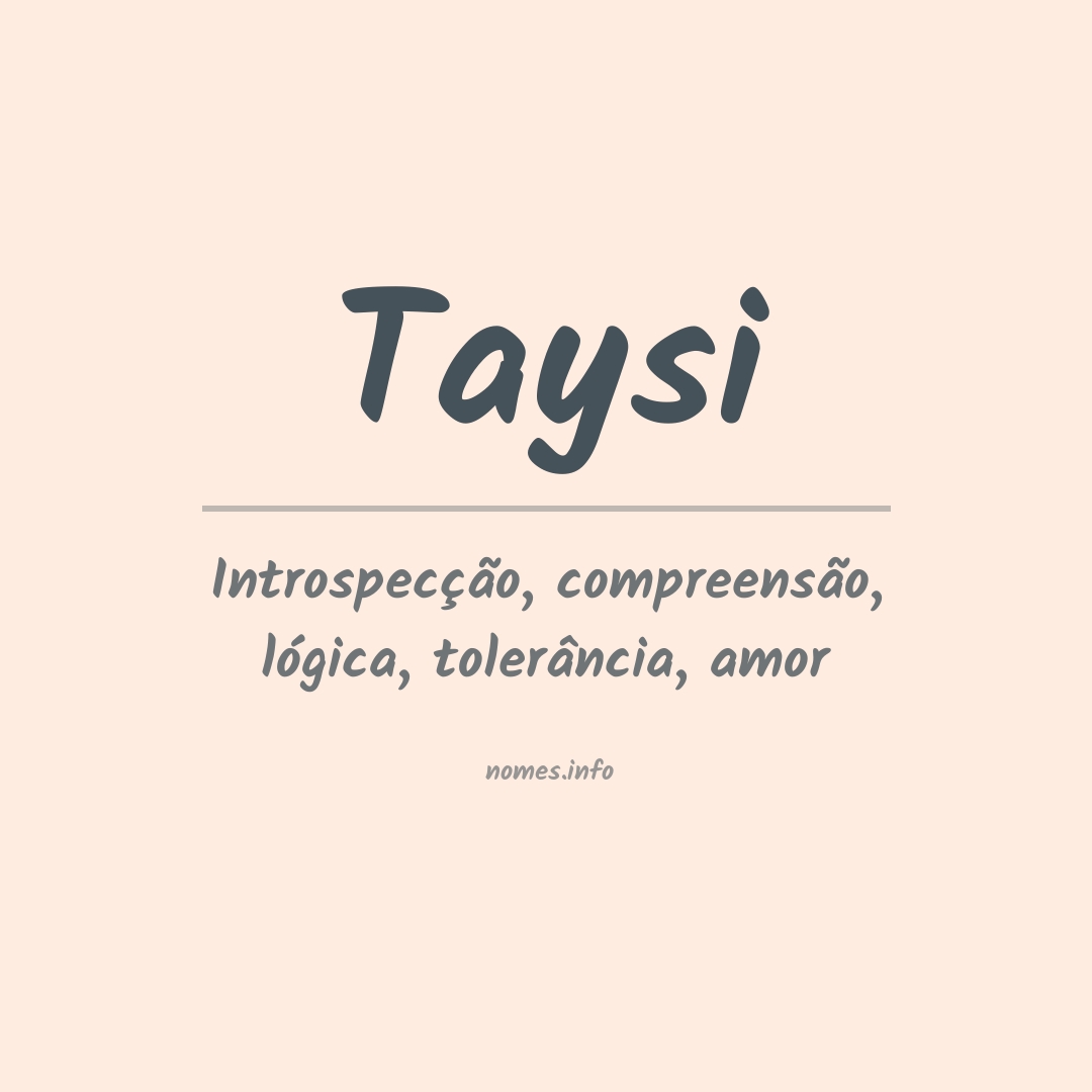 Significado do nome Taysi