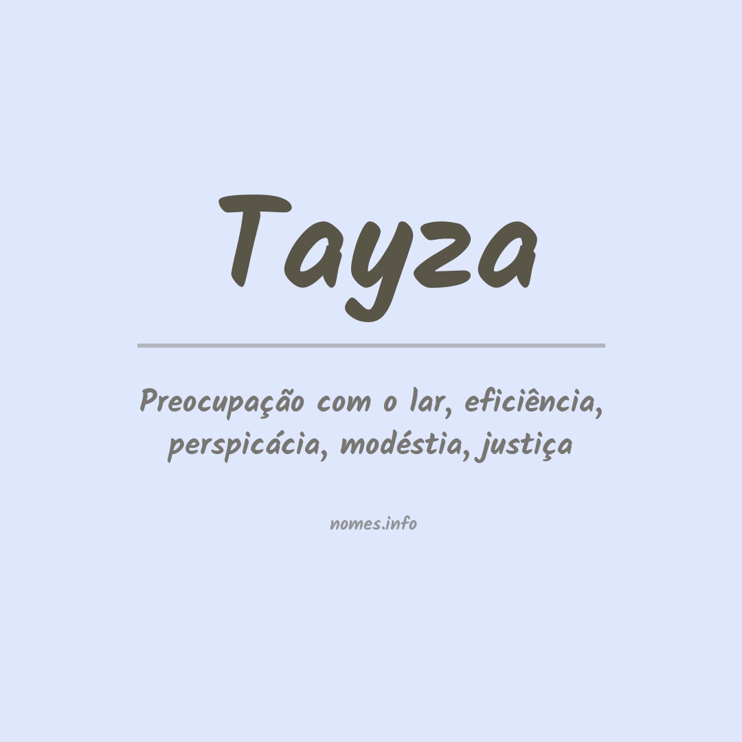 Significado do nome Tayza