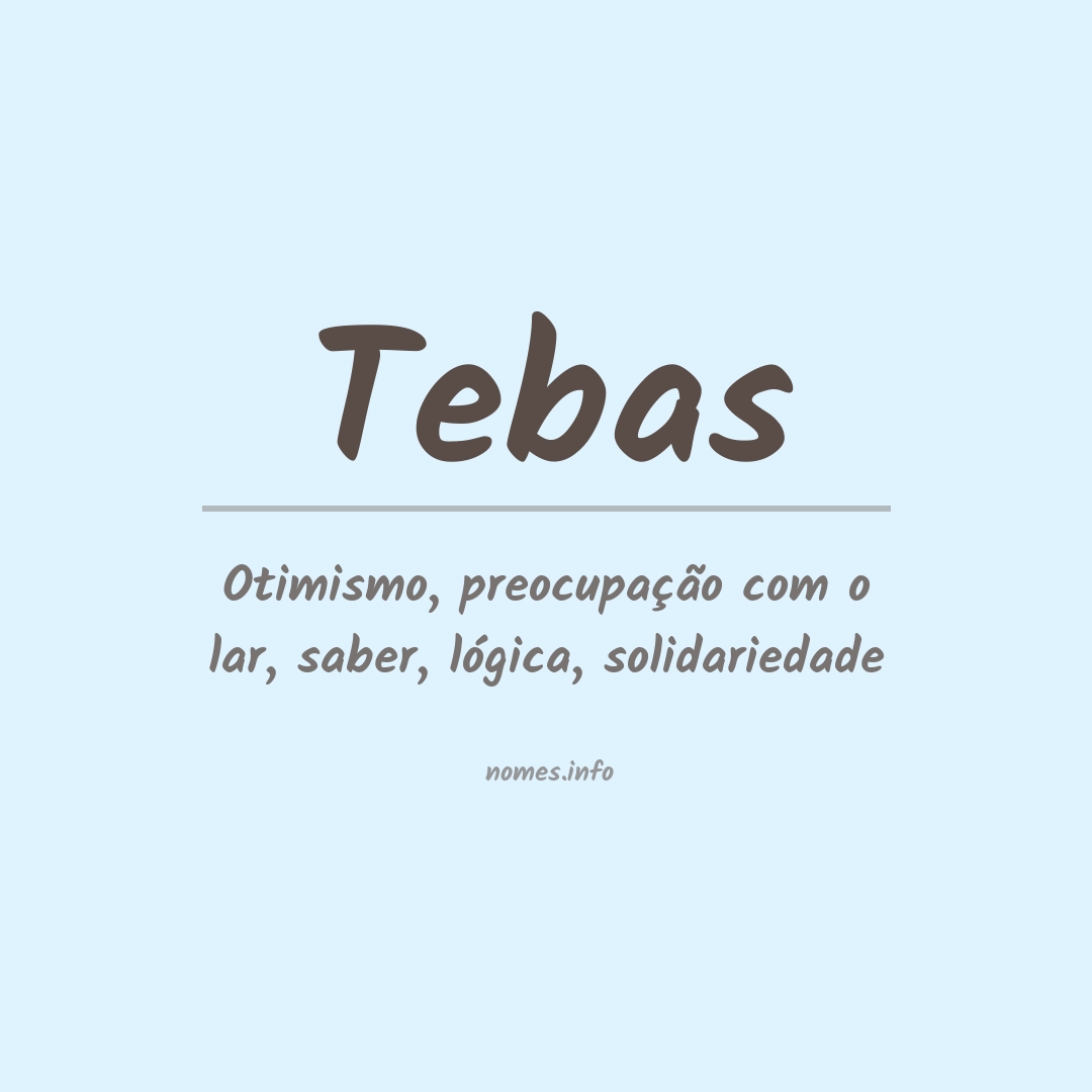 Significado do nome Tebas