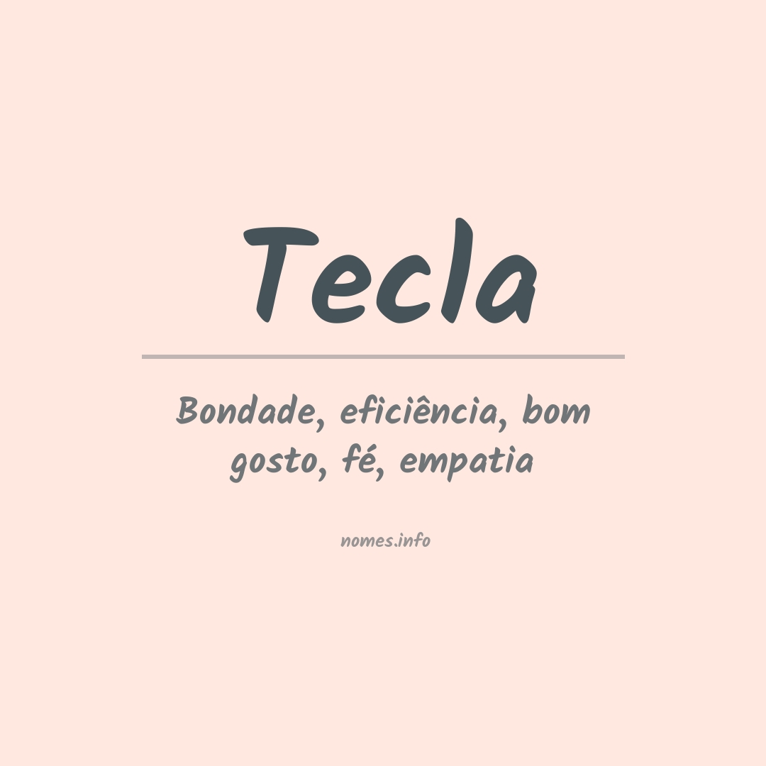 Significado do nome Tecla