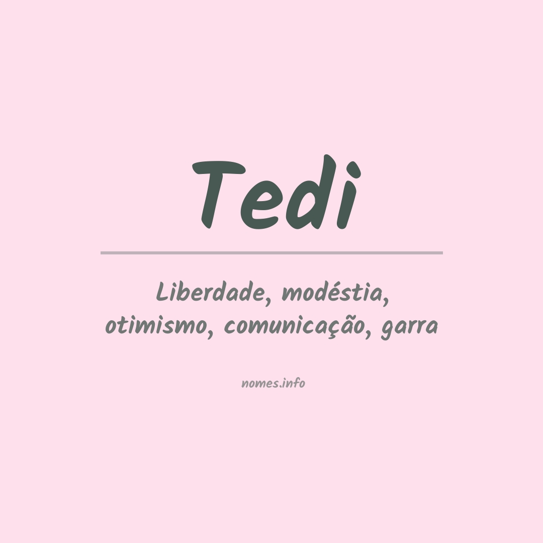 Significado do nome Tedi