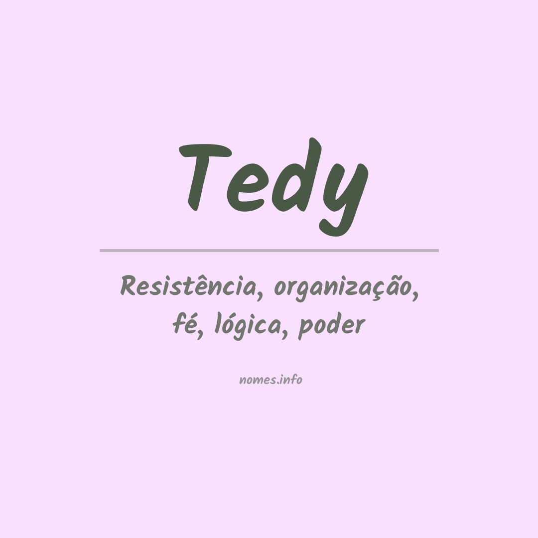 Significado do nome Tedy